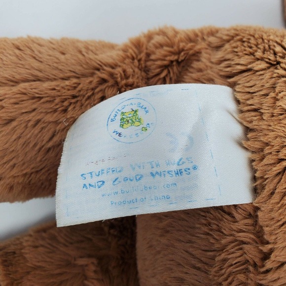 Build A Bear Molly Moose 16" Stuffed Animal Plush Brown Red Bow Lips Stuffies - Picture 4 of 7